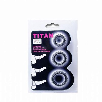 TITAN - Kit com 3 Anéis Penianos de Borracha | Medida Interna: 1,9 cm, 2,4 cm, 2,8 cm - BI-210143