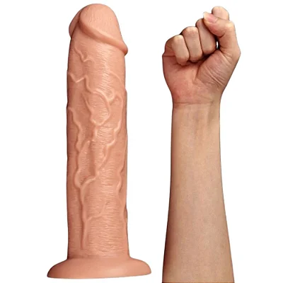 LONG DILDO 11" - Pênis Realístico 25 x 5,5 cm Claro