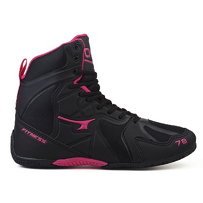Botinha Roman R3  Sola Reto Para Crossfit Feminina Preto+Pink