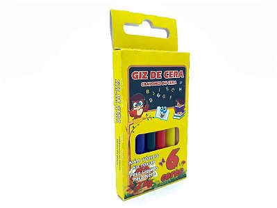 Giz De Cera 6 Cores (Pacote Com 12 Caixas)