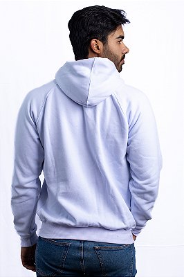 Moletom Liso com Bolso Canguru e Capuz Masculino