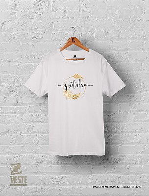 Camiseta Algodão Réveillon Ano Novo - Gratidão