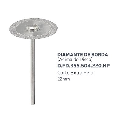 Disco Diamantado - Diamante de Borda (Acima do Disco) - D.FD.355.504.220.HP