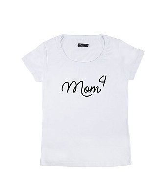 Camiseta Baby Look Feminina Mãe de 4