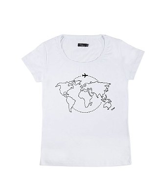 Camiseta Baby Look Feminina Traveler