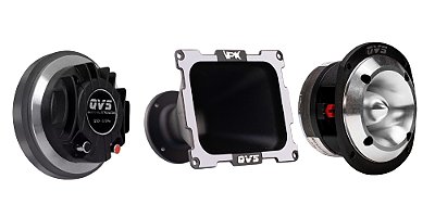 Driver Trio Fenólico QVS 370FE 75w RMS + Corneta + Super Tweeter - QVS