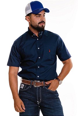 Camisa Masculina Austin Western Manga Curta