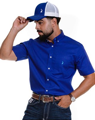 Camisa Masculina Austin Western Manga Curta