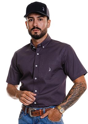 Camisa Masculina Austin Western Manga Curta