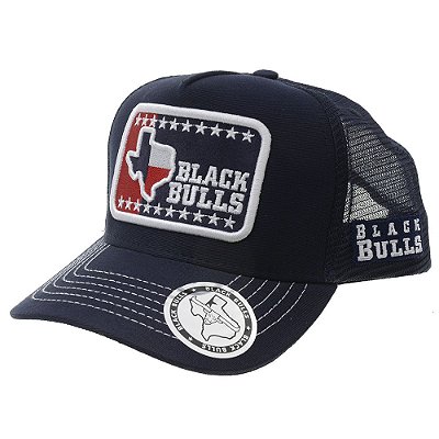 Boné Black Bulls Marinho Bandeira Texas