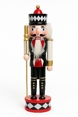 Quebra nozes 30cm de madeira enfeite natalino