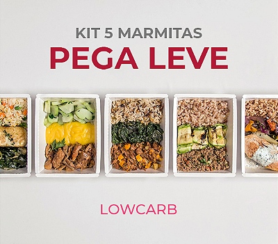 KIT 5 MARMITAS PEGA LEVE LOWCARB