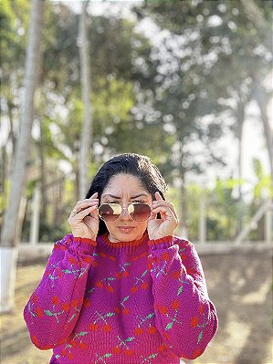 Blusa de tricô pink