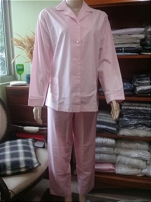 Pijama Feminino Longo em Algodão