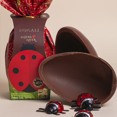 Ovo de Chocolate ao Leite com Joaninhas da Sorte