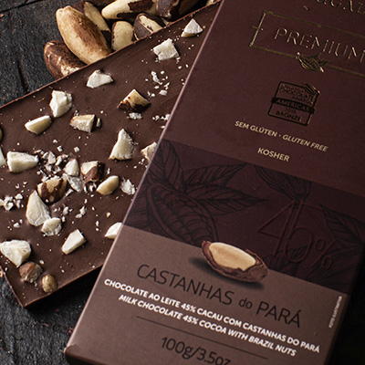 Tablete de chocolate de verdade