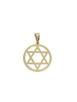 Atacado Pingente Estrela de Davi Folheado Ouro 18k