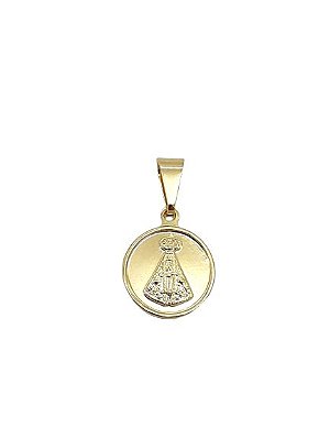 Atacado Pingente Nossa Senhora Aparecida Folheado Ouro 18k