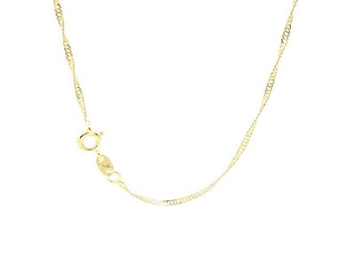 Corrente Singapura 50cm Feminina C10-50 Folheado Ouro 18k