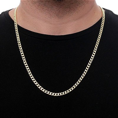 Corrente Ouro Masculina GC C008 Folheado Ouro 18k Cirillo