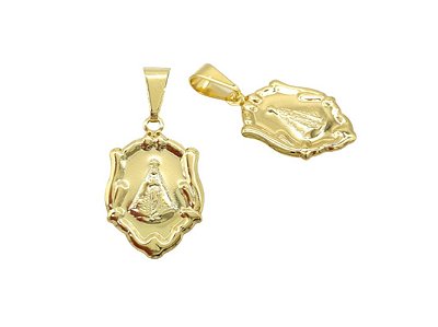 Pingente 1,8cm Nossa Senhora Aparecida 3097 Banhado Ouro 18k