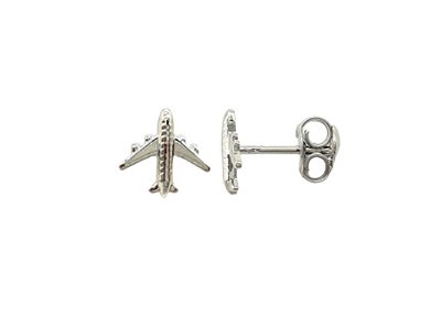 Brinco Infantil Avião Banho Ouro 18k 3100 Tarraxa Baby