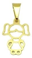 Pingente Menina Feminino Cirillo Folheado 18k 274