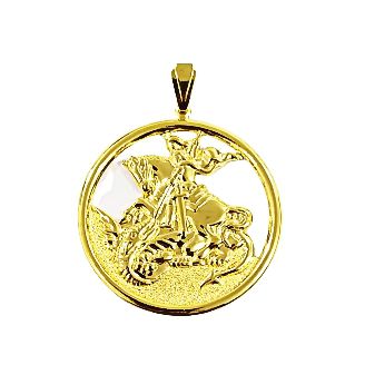 Pingente São Jorge 4006 Cirillo Folheado Ouro 18k grande