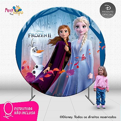 Painel Decorativo Redondo - Frozen 2 - Empoderadas 1 - 2,10D