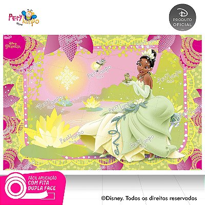Painel festa Decorativo Princesa e o Sapo Rosa - 1,45x1,00m