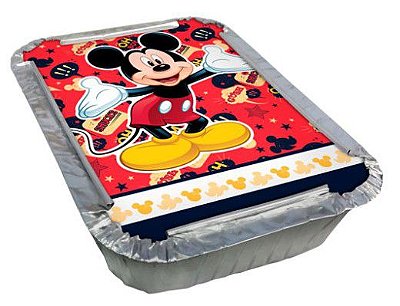 Kit Marmitinha de Alumínio com Tampa Mickey Clássico Disney
