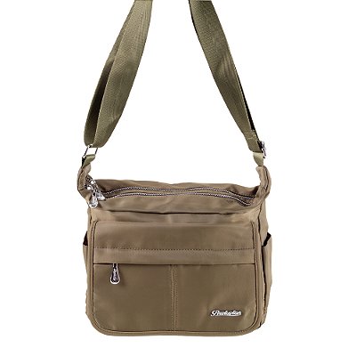 bolsa inteligente transversal em nylon impermeável  multidivisórias