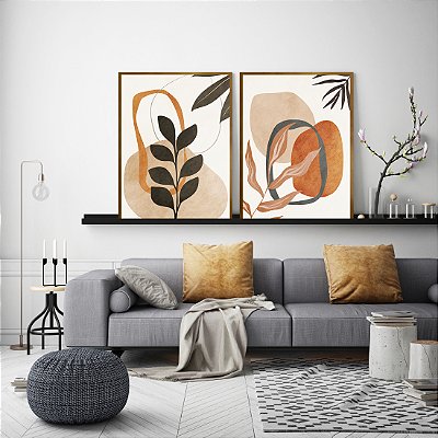 Abstratos Orgânicos Folhagem ref.016