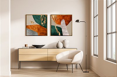 Orgânicos com tons terrosos e verde ref.022