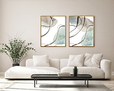 Abstratos orgânicos verdes ref. 026