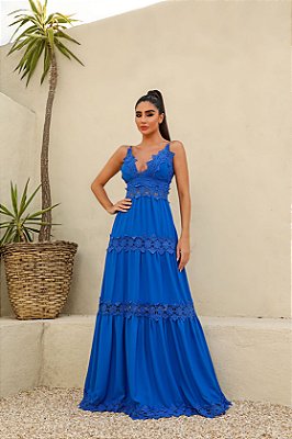 Vestido Leonor Azul Royal