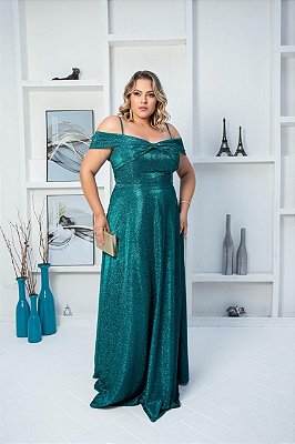 Vestido Longo Maria Verde Esmeralda