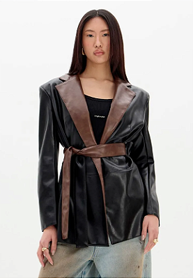 BLAZER OVERSIZED AMPLO BICOLOR