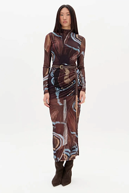 Vestido Tule Estampado