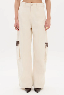 Calça Sarja Wide Leg