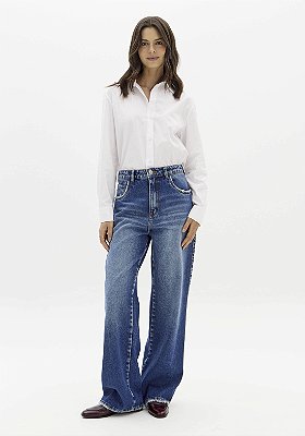 Calça Jeans Reta