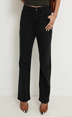 Calça Reta Soft Black