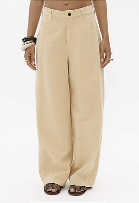 Calça Sarja Super Baggy Cintura Média