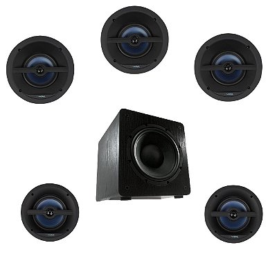 Kit Home Theater 5.1 Wave sound - 03 Arandelas WIN150 + 02 Arandelas WSR150 + 01 Subwoofer 8"