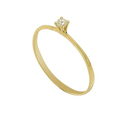 Anel Solitário  - cod 09045091