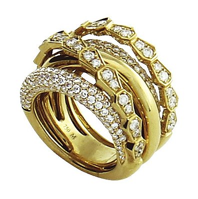 Anel em Ouro  c/ Diamantes   -  cod 09045041