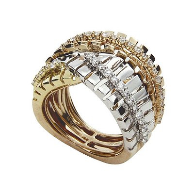 Anel em Ouro  c/ Diamantes   -  cod 01014158