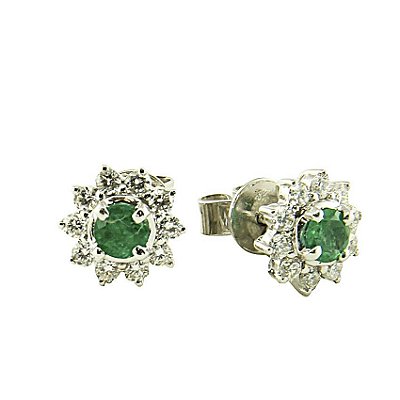 Brinco Esmeralda c/ Diamantes  -  cod 07045320