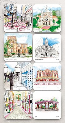 Kit 8 Porta Copos Magnéticos Juiz de Fora