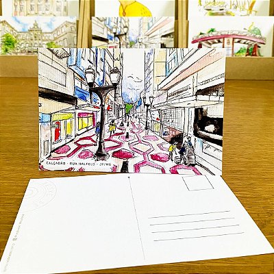 Cartão Postal - Calçadão de JF